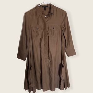 BCBGMAXAZRIA | Brown Cargo Mid Sleeved Dress